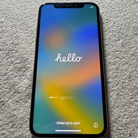 Apple iPhone X 本体 シルバー 256GB バッテリー100%