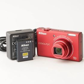 ニコン Nikon COOLPIX S6200 ブリリアントレッド 10x 広角光学ズーム