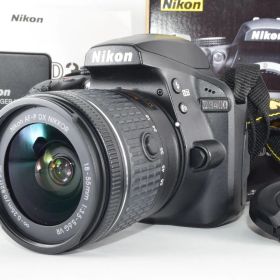 【美品】＜シャッター数5855回＞Nikon デジタル一眼レフカメラ D3400 AF-P 18-55 VR レンズキット ブラック D3400LKBK