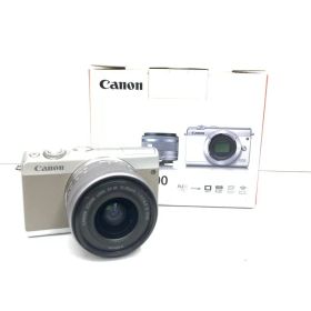【中古】中古品 Canon ｷｬﾉﾝ EOS M100 EF-M15-45 IS STM ﾚﾝｽﾞｷｯﾄ ｸﾞﾚｰ ﾃﾞｼﾞﾀﾙ一眼ｶﾒﾗ[92]