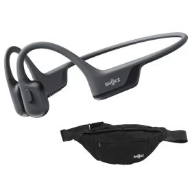 SHOKZ｜ショックス 【特典：ウエストポーチ（ブラック）付き】ブルートゥースイヤホン 耳かけ型 骨伝導 OpenRun Air 2 Mini ブラック SKZ-EP-000081 [ワイヤレス(ネックバンド) /骨伝導型 /Bluetooth対応]