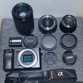 【美品】SONY α6000 ダブルズーム＋単焦点 1454回