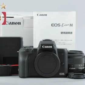 【中古】Canon キヤノン EOS Kiss M ダブルレンズキット ブラック シャッター回数僅少 元箱付き