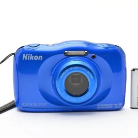 良品★ニコン coolpix S33 ブルー★ストラップ付 #1456