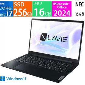 LAVIE N15 Slim N157D/GAB PC-N157DGAB [カームブラック] / CPU:第13世代 インテル Core i7 / メモリ容量:16 GB / SSD:256GB / Windows 11 / Office 2024