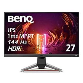【中古】「非常に良い」BenQ MOBIUZ ゲーミングモニター EX2710 (27型/IPS/フルHD/144Hz/1ms/HDRi/treVoloスピーカー/sRGB 99%/高さ調整/3種のゲーム専用モード)