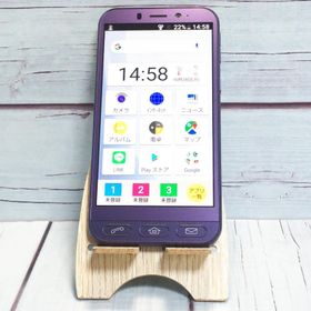 Softbank SHARP シンプルスマホ4 704SH ネイビー 本体 白ロム SIMロック解除済み SIMフリー 美品 A261787