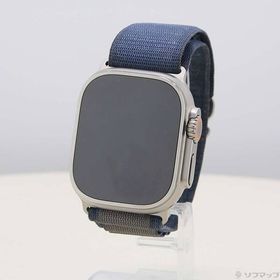 【中古】Apple(アップル) Apple Watch Ultra 2 GPS + Cellular 49mm チタニウムケース ブルーアルパインループ 【258-ud】