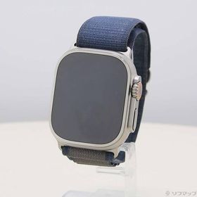〔中古〕Apple(アップル) Apple Watch Ultra 2 GPS + Cellular 49mm チタニウムケース ブルーアルパインループ〔258-ud〕