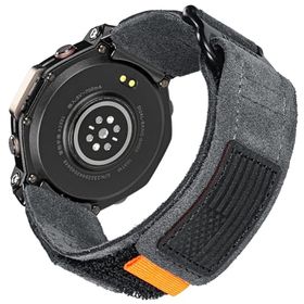 【全国送料無料】 時計バンド Huami Amazfit T-Rex 3 ミリタリー ソフト スエード スマートウォッチバンド