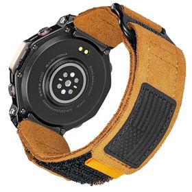 【全国送料無料】 時計バンド Huami Amazfit T-Rex 3 対応 ミリタリー ソフト スエード スマートウォッチバンド