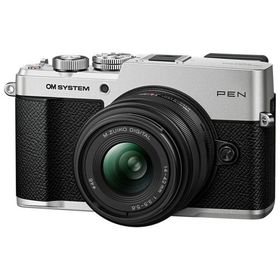 OM SYSTEM ミラーレス一眼カメラ「OM SYSTEM PEN」14-42mm F3.5-5.6 III レンズキット(シルバー) OMSYSTEM PENレンズキットSLV 返品種別A