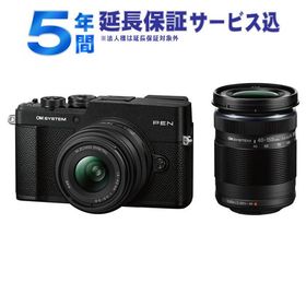 【5年間延長保証込】OM SYSTEM オーエムシステム PEN ダブルズームキット BLK ブラック ミラーレス一眼カメラ