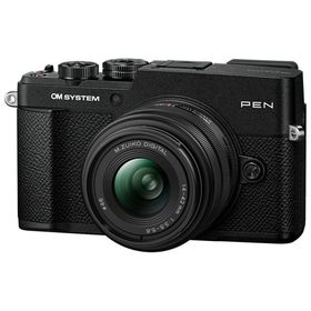 OM SYSTEM ミラーレス一眼カメラ「OM SYSTEM PEN」14-42mm F3.5-5.6 III レンズキット(ブラック) OMSYSTEM PENレンズキットBLK 返品種別A