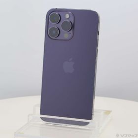 (中古)Apple iPhone14 Pro Max 128GB ディープパープル MQ993J/A SIMフリー(258-ud)