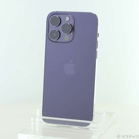 (中古)Apple iPhone14 Pro Max 128GB ディープパープル MQ993J/A SIMフリー(305-ud)