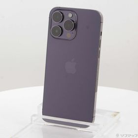 (中古)Apple iPhone14 Pro Max 128GB ディープパープル MQ993J/A SIMフリー(258-ud)