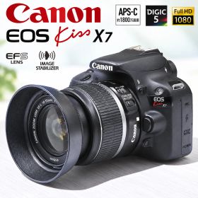 Canon EOS Kiss X7 手振れ補正レンズ 軽量一眼レフ 初心者 スマホ転送 キャノン 高画質 軽量 0345