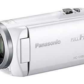 パナソニック HDビデオカメラ V480MS 32GB 高倍率90倍ズーム ホワイト（中古品）