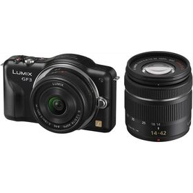 Panasonic LUMIX GF3 ダブルレンズキット ブラック 良品 動作確認済み 1ヶ月保証付 小型軽量 ミラーレス