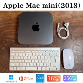 【中古】送料無料［美品］Apple Mac mini（2018）/ Core i5 / メモリ16GB / SSD256GB / Windows11 / Office2024 /整備品 保証あり 初期設定不要 無料サポート