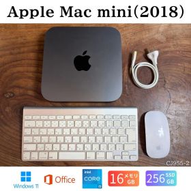 ［美品］Apple Mac mini（2018）/ Core i5 / メモリ16GB / SSD256GB / Windows11 / Office2024 / CJ955-2