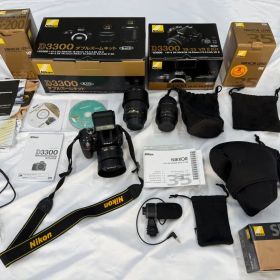 Nikon D3300 ダブルズームキット ＋ 単焦点レンズ・フラッシュ マイク