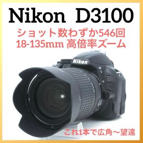 美品✨ショット数546回 Nikon D3100 18-135mm 高倍率ズーム