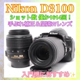 ショット数少❤️Nikon D3100❤️一眼レフカメラ❤️すぐ使える❤️スマホ転送OK