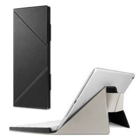 Fintie Apple Magicキーボード用ケース カバー MLA22LL/A専用 PUレザー スタンド機能 軽量(1ブラック)