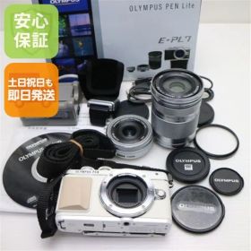 美品 E-PL7 ダブルズームキット ホワイト 即日発送 ミラーレス一眼 OLYMPUS 本体 土日祝発送OK