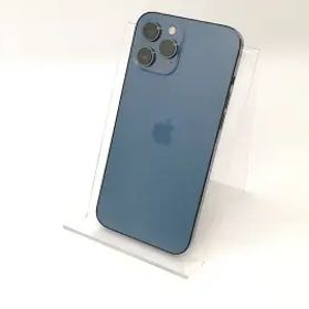 【中古】Apple docomo 【SIMロック解除済み】 iPhone 12 Pro Max 128GB パシフィックブルー MGCX3J/A【秋葉4号】保証期間１ヶ月【ランクC