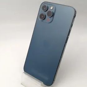 【中古】Apple SoftBank 【SIMロック解除済み】 iPhone 12 Pro Max 128GB パシフィックブルー MGCX3J/A【イオンモール新利府】保証期間１