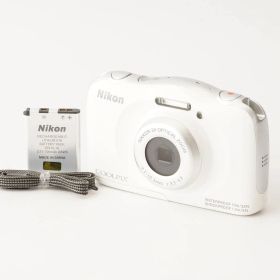 ニコン Nikon COOLPIX S33 ホワイト 3x 光学ズーム 防水耐衝撃