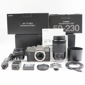 ■シャッター数1173枚！極上品■ FUJIFILM X-T30 ダブルズームレンズキット チャコールシルバー ミラーレス一眼カメラ