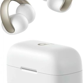 【ポイント2倍】 【1.000円引クーポン付】 Anker Soundcore AeroClip（Bluetooth 5.4）【オープンイヤー型ワイヤレスイヤホン/イヤーカフ/ IP55 防塵・防水規格 / 最大32時間再生 / マルチポイント接続】ホワイト&ゴールド 送料無料