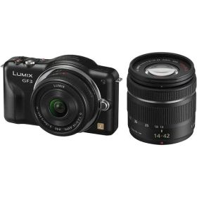 【中古】 パナソニック Panasonic LUMIX GF3 ダブルレンズキット エスプリブラック DMC-GF3W-K 当店保証30日間 人気 ミラーレス 一眼レフ 交換レンズ カメラ