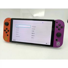 【中古】Nintendo Switch 本体 (有機ELモデル) HEG-S-KEAAA スカーレット・バイオレットエディション【秋葉2号】保証期間1ヶ月【ランクB】