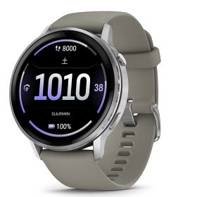 GARMIN(ガーミン)Venu 4 Silver/Gray 45mm スマートウォッチ AMOLED ディスプレイ ロングバッテリー 健康 フィットネス ワークアウト Suica対応