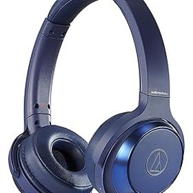 【中古】【39shop】オーディオテクニカ★ATH-WS330BT BL ヘッドホン bluetooth ワイヤレスヘッドホン 重低音 SOLID BASS 最大70時間再生 ブルー ATH-WS330BT BL（良い）