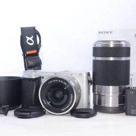 SONY ソニー α6400 ダブルキット SELP1650 F3.5-5.6+SEL55210 F4.5-6.3 SEL55210 シルバー