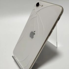 iPhoneSE3 256GB バッテリー100％ SIMフリー 本体 中古 スターライト ジャンク 背面割れ