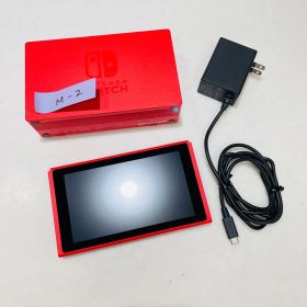【美品/画面キズなし】Nintendo Switch マリオレッド×ブルー セット 本体＋純正ドック＋充電器 V2 バッテリー強化版 動作確認済 XKJ10062952162