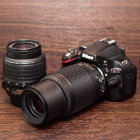 Nikon D5100❤スマホに転送できる！❤即撮影パーフェクトWレンズ一式