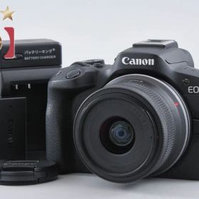 【中古】Canon キヤノン EOS R50 RF-S 18-45 IS STM レンズキット ブラック シャッター回数僅少