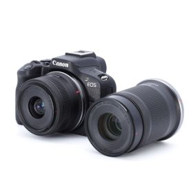 【中古】[美品] Canon ミラーレスカメラ EOS R50 ダブルズームキット ブラック _GP00020640