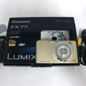 【動作品・撮影確認済】Panasonic LUMIX DMC-FX77 ゴールド デジタルカメラ コンデジ オールドコンデジ 中古現状品 S009