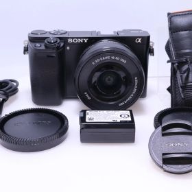 【23,308回 美品】SONY α6000 パワーズームレンズキット E PZ 16-50mm F3.5-5.6 OSS ブラック ILCE-6000L ミラーレス一眼