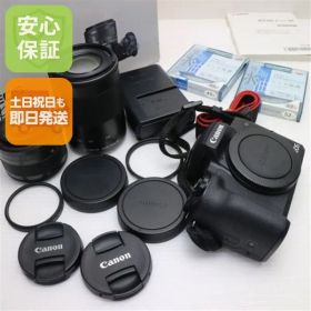 新品同様 EOS Kiss M ダブルズームキット ブラック 即日発送 ミラーレス一眼 Canon 土日祝発送OK