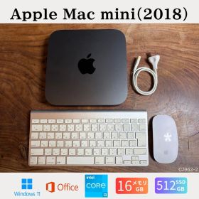 ［美品］Apple Mac mini（2018）/ Core i3 3.6GHz / メモリ16GB / SSD512GB / Windows11 / Office2024 / CJ962-2